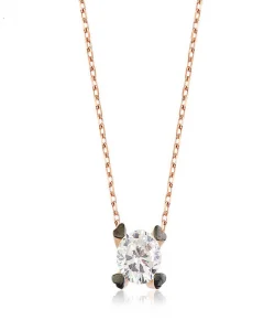 Supertrend Gümüş Kalpli Tek Taş Bayan Kolye