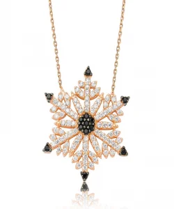 Supertrend Gümüş Kar Tanesi Bayan Kolye