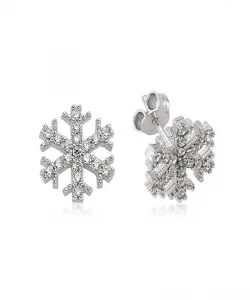 Supertrend Gümüş Kar Tanesi Çivili Küpe