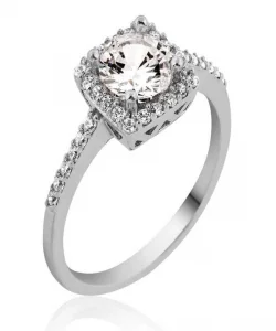 Supertrend Gümüş Kare Tek Taş Bayan Yüzük