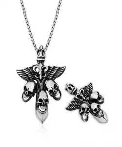 Supertrend ​gümüş Kuru Kafa Erkek Kolye