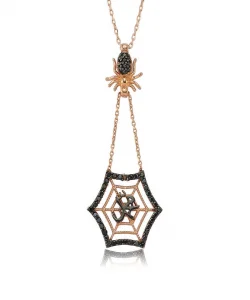 Supertrend Gümüş Muhammed Yazılı Örümcek Ağı Bayan Kolye