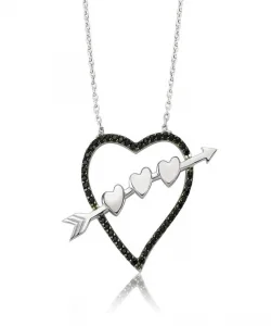 Supertrend Gümüş Oklu Kalp Bayan Kolye