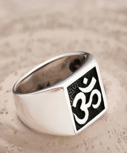 Supertrend Gümüş Om Sembolü Erkek Yüzük