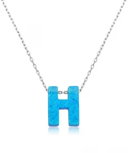 Supertrend Gümüş Opal Harf Bayan Kolye