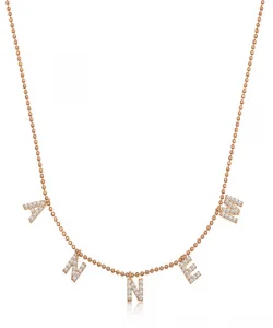 Supertrend ​gümüş Rose Annem Yazılı Bayan Kolye