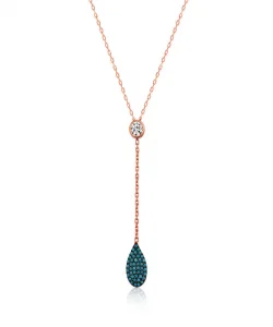 Supertrend Gümüş Rose Aşk Damlası Bayan Kolye