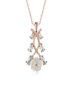 Supertrend Gümüş Rose Bahar Çiçeği Kolye