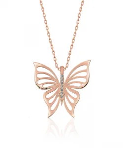 Supertrend ​gümüş Rose Bahar Kelebeği Bayan Kolye
