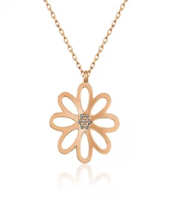 Supertrend Gümüş Rose Çiçek Bayan Kolye