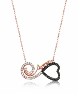 Supertrend Gümüş Rose Kalpli Sonsuzluk Annem Kolye