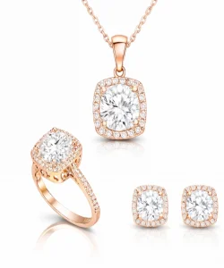 Supertrend Gümüş Rose Kare Montür Kadın Set