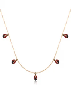 Supertrend Gümüş Rose Uğur Böceği Şans Kadın Kolye