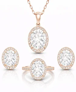 Supertrend Gümüş Rose Yuvarlak Montür Tek Taş Set