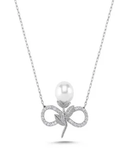 Supertrend Gümüş Sonsuz İnci Bayan Kolye