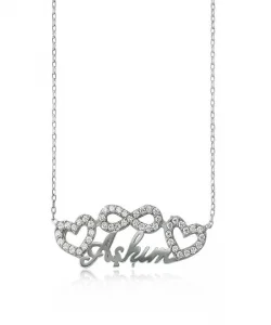 Supertrend Gümüş Sonsuzluk Kalpli Aşkım Bayan Kolye