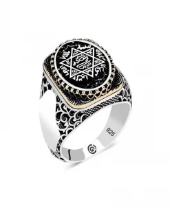 Supertrend Gümüş Süleyman Mührü Oval Erkek Yüzük