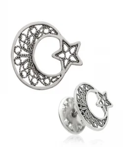 Supertrend Gümüş Telkari Ay Yıldız Rozet