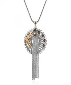 Supertrend Gümüş Telkari Mavi Taşlı Kadın Kolye