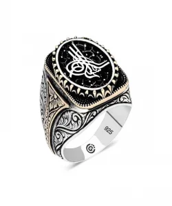 Supertrend Gümüş Tuğra Oval Erkek Yüzük