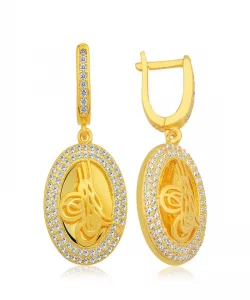 Supertrend Gümüş Tuğralı Oval Bayan Küpe