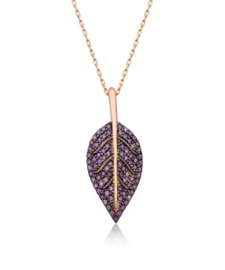 Supertrend Gümüş Yaprak Bayan Kolye