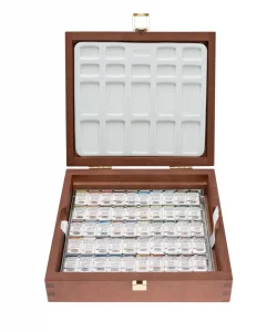 Supertrend Horadam Aquarell Taş Tablet Sulu Boya Seti Supergranulation Yarım Tablet 50 Renk Ahşap Kutu