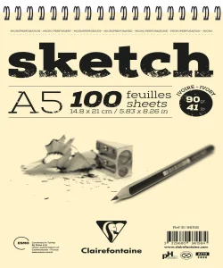Supertrend Ivory Sketch Eskiz Çizim Defteri Üstten Spiralli 90 gr. A5 100 yp.