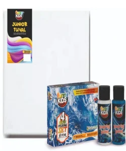 Supertrend Junior Seri Tuval 30x30 Cm. + 60 Cc. x 4 Renk Supertrend Pouring Boya Set