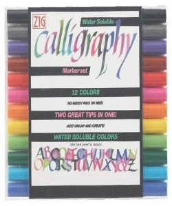 Supertrend Kaligrafi Kalemi Seti Çift Uçlu 2 mm. + 3.5 mm. 12 Renk