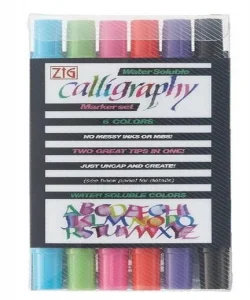 Supertrend Kaligrafi Kalemi Seti Çift Uçlu 2 mm. + 3.5 mm. 6 Renk