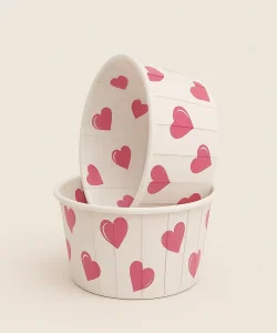 Supertrend Muffin-Kek Kapsülü Kalp Desenli 50li