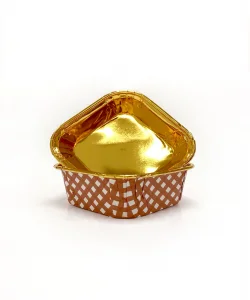 Supertrend Muffin Kek Kapsülü Kare Pötikare Kırmızı-Altın 25li