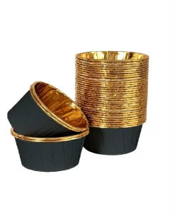 Supertrend Muffin-Kek Kapsülü Siyah-Altın 25li