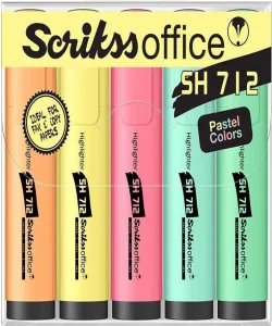 Supertrend Office Highlighter Fosforlu İşaretleme Kalemi Seti 5 Renk Pastel Renkler
