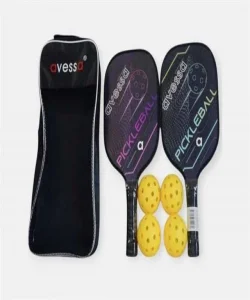 Supertrend Pkl-150 Ahşap PickleballPaddle 2 Raket  4 Top Çantalı Set