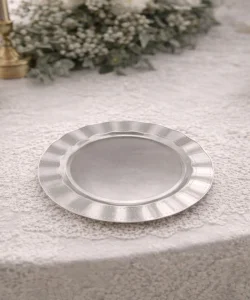 Supertrend Plastik Kalın Tabak Büyük 26 cm Gümüş 6 Adet