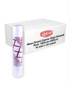 Supertrend Rulo Kağıt Masa Örtüsü Kırmızı Kareli 100 x 150cm 16 Yaprak x 20 Rulo (Koli)