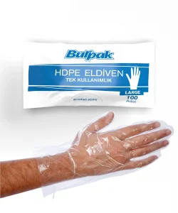 Supertrend Şeffaf Eldiven HDPE L 100 Adet