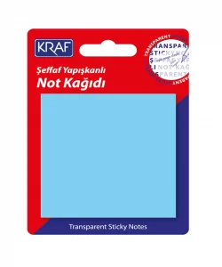 Supertrend Şeffaf Post-it Yapışkanlı Not Kağıdı 76x76 mm. 50 yaprak ŞEFFAF MAVİ