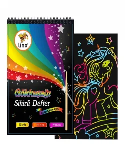 Supertrend Sihirli Kağıt Kazıma (Gökkuşağı) Defteri A5 10 yaprak