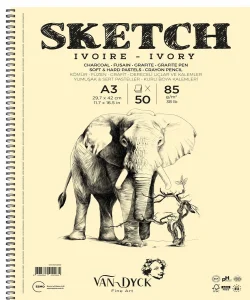 Supertrend Sketch Ivory(Fildişi) Eskiz Çizim Defteri Yandan Spiralli 85 gr. A3 50 yp.