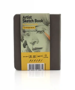 Supertrend Sketchbook Sert Kapak Eskiz Çizim Defteri 140 gr. 12x12 cm. 80 yp. GRİ