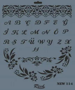 Supertrend Stencil Boyama Şablonu 25x35 cm. NEW-114