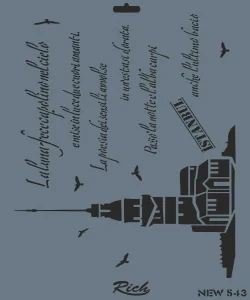 Supertrend Stencil Boyama Şablonu 25x35 cm. NEW-543