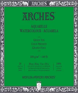 Supertrend Sulu Boya Defteri Blok Soğuk Baskı - Orta Doku 300 gr. 20x26 cm. 20 Yaprak