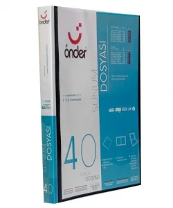 Supertrend Sunum Dosyası Önü Cepli A4 40Lı Siyah