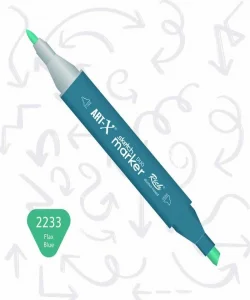 Supertrend Supertrend Sketch Marker Duo Çift Uçlu Marker Kalem 2233 Flax Blue