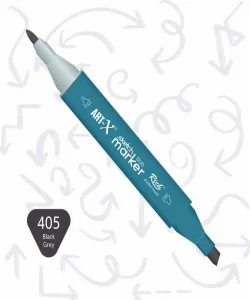 Supertrend Supertrend Sketch Marker Duo Çift Uçlu Marker Kalem 405 Black Grey