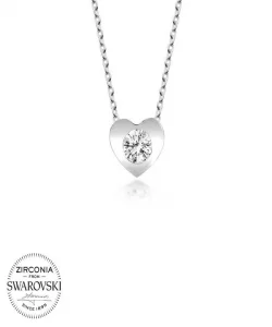 Supertrend Swa Taşlı Gümüş Kalp Bayan Kolye